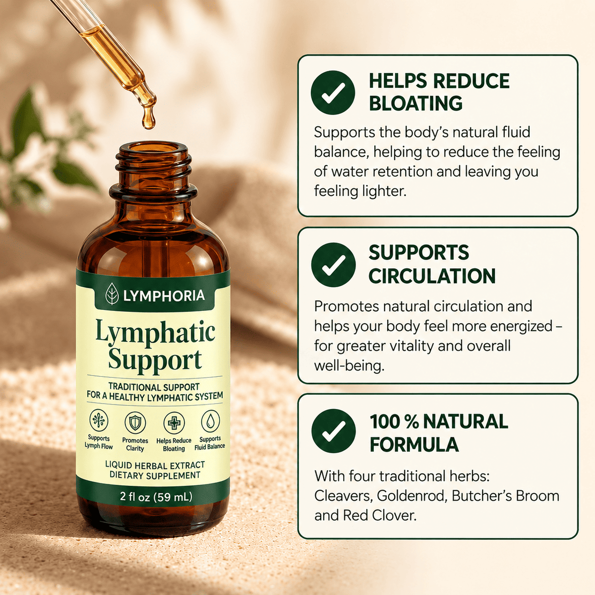 Lymphoria™ | Daily Herbal Drops for Lymphatic Support