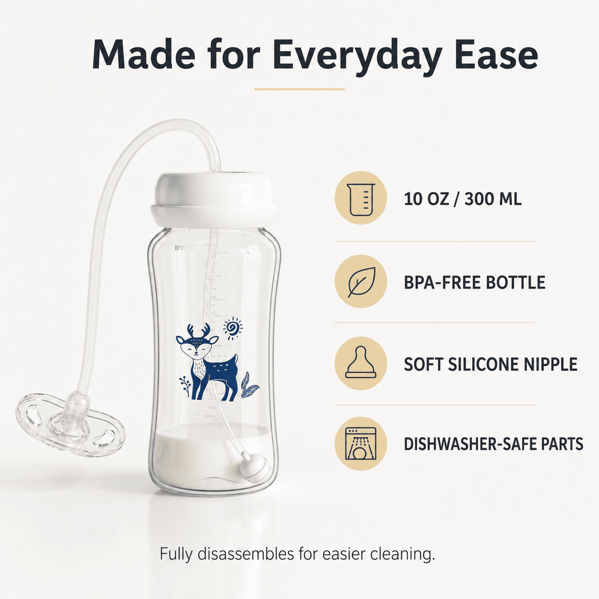 LullaSip | 3-in-1 Hands-Free Baby Bottle