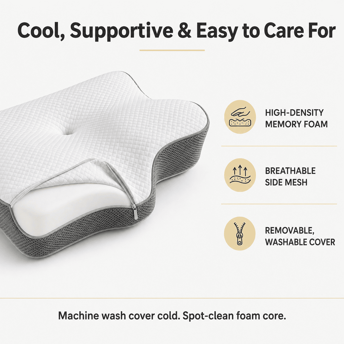 CloudRest | Ergonomic Memory Foam Pillow