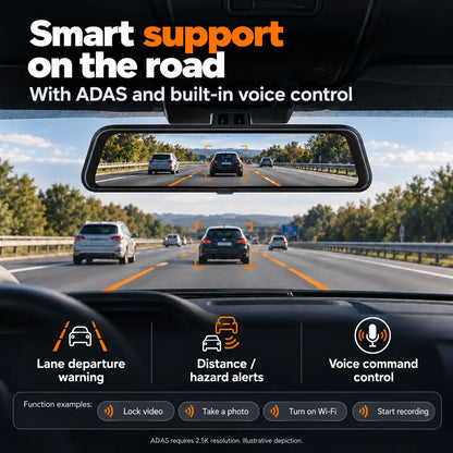 DriveView | 4K Dash Cam with Front & Rear Camera