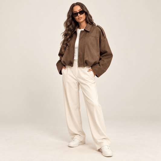 Women’s Vintage Oversized Zip-Up Jacket
