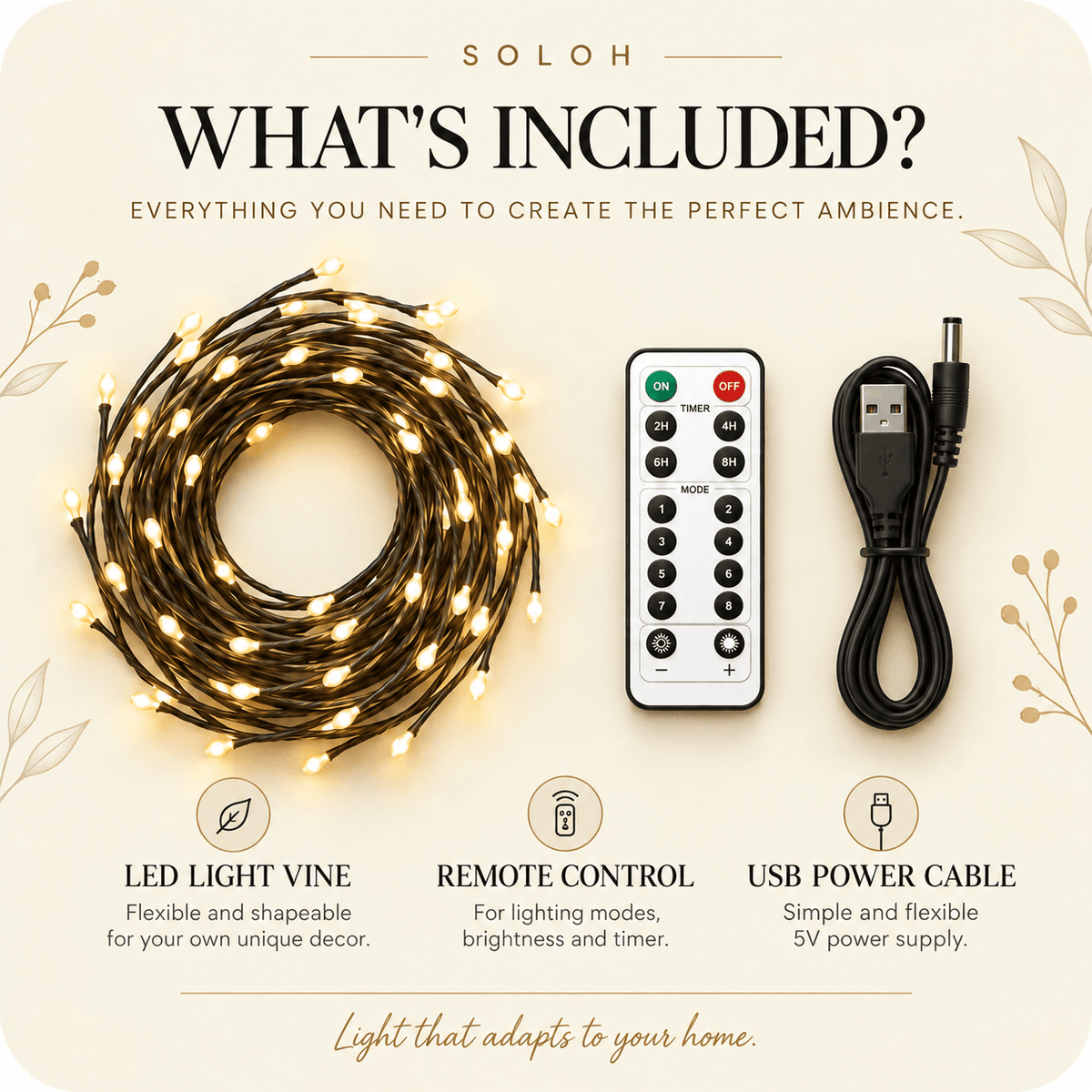 Flexible LED Branch Lights | Warm White & Dimmable