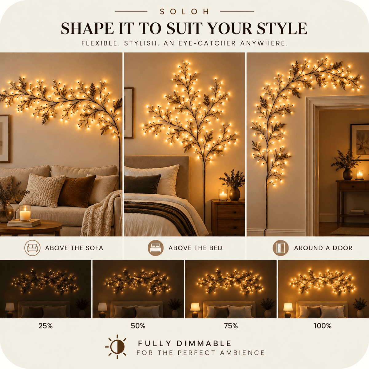 Flexible LED Branch Lights | Warm White & Dimmable