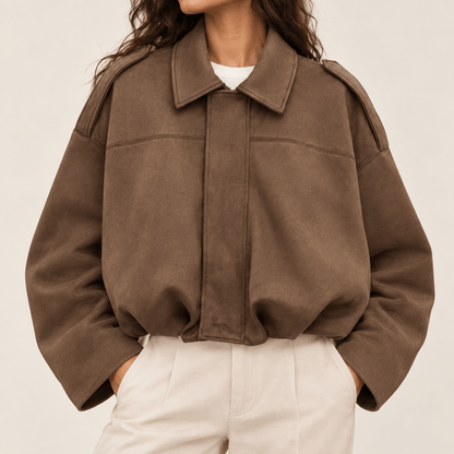 Women’s Vintage Oversized Zip-Up Jacket